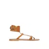 Kjacques Open-toe Leather Sandals In Brown