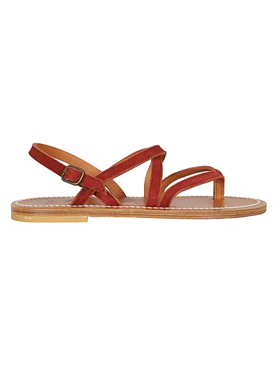 Kjacques K Jacques St Tropez Marathon Leather Sandals In Brown