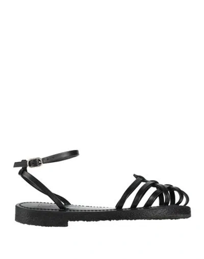 Kjacques K. Jacques St. Tropez Woman Sandals Black Size 9 Leather