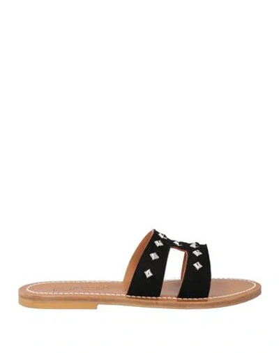 Kjacques K. Jacques St. Tropez Woman Sandals Black Size 9 Leather