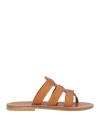 Kjacques Dolon Cutout Leather Slides In Brown