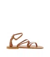 Kjacques Brown Ankle-strap Sandals In Brown