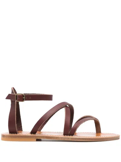 KJACQUES K. JACQUES WOMEN BROWN LEATHER SANDALS, 8.5 LUXURY SANDALS & FLOATERS FOR WOMEN DARVEYS