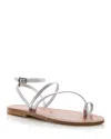 Kjacques K. Jacques Women's Ombeline Flat Sandals In Silver