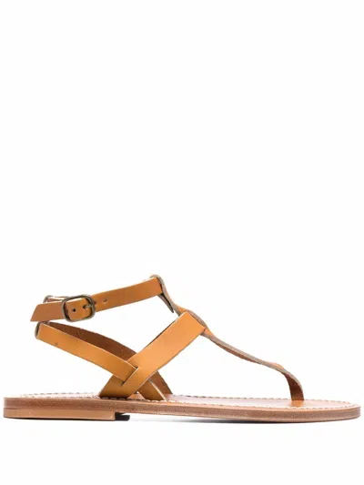 Kjacques K.jacques Kepri Flat Sandals Shoes In Beige