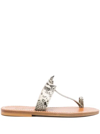 KJACQUES LEATHER FLAT SANDALS