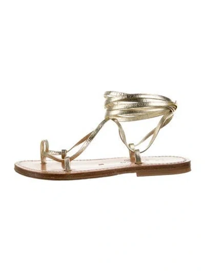 Pre-owned Kjacques Leather Gladiator Sandals