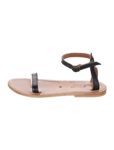 Pre-owned Kjacques Leather Sandals In Brown