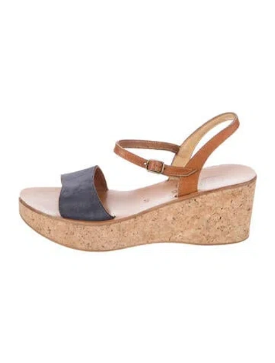 Pre-owned Kjacques Leather Sandals In Brown