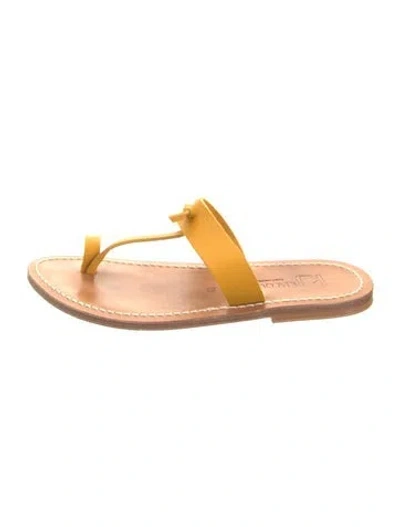 Pre-owned Kjacques Leather Sandals In Brown