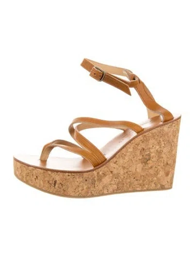 Pre-owned Kjacques Leather Sandals In Brown
