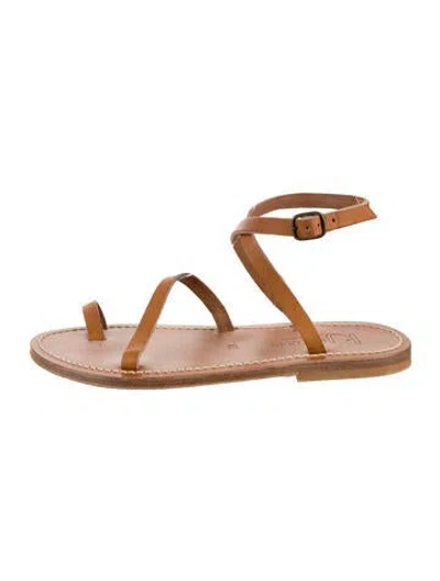 Pre-owned Kjacques Leather Sandals In Brown
