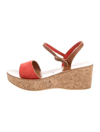 Pre-owned Kjacques Leather Sandals In Brown/red