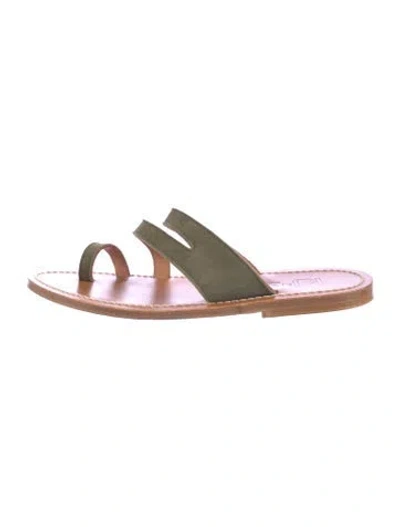 Pre-owned Kjacques Leather Sandals In Green