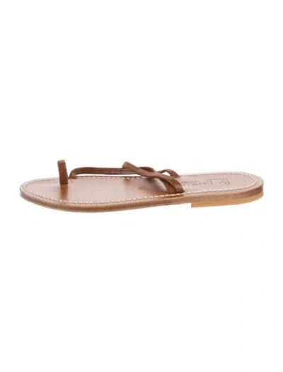 Pre-owned Kjacques Leather Sandals In Green