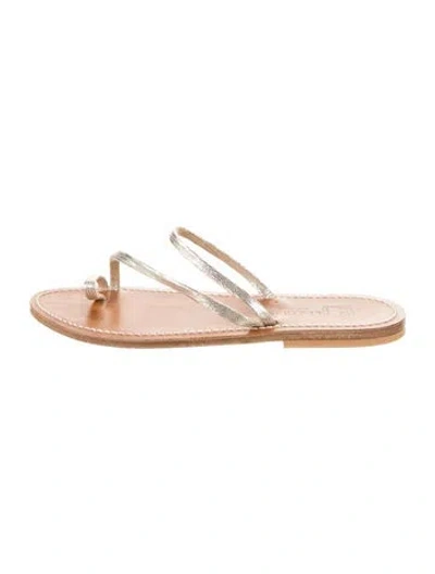 Pre-owned Kjacques Leather Sandals In Grey
