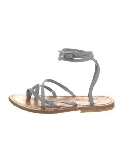 Pre-owned Kjacques Leather Sandals In Grey
