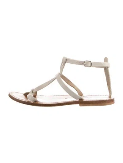 Pre-owned Kjacques Leather Sandals In Neutrals
