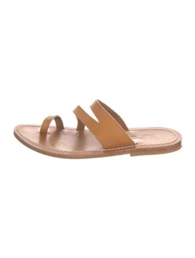 Pre-owned Kjacques Leather Sandals In Neutrals