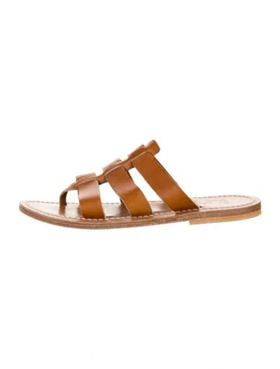 Pre-owned Kjacques Leather Sandals In Neutrals