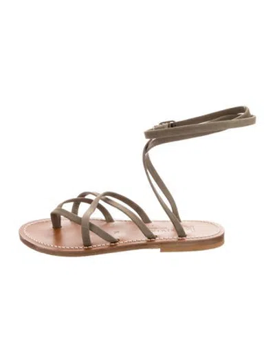 Pre-owned Kjacques Leather Sandals In Neutrals