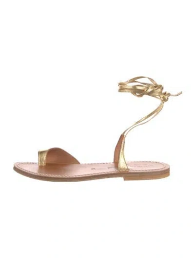 Pre-owned Kjacques Leather Sandals In Pink
