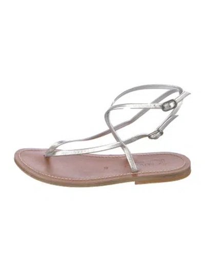 Pre-owned Kjacques Leather Sandals In Pink