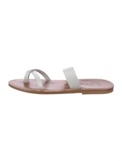 Pre-owned Kjacques Leather Slides In Pink