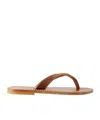 Kjacques Torino Lizard-effect Leather Sandals In Brown