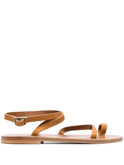 Kjacques K. Jacques Loki Flat Sandals In Brown