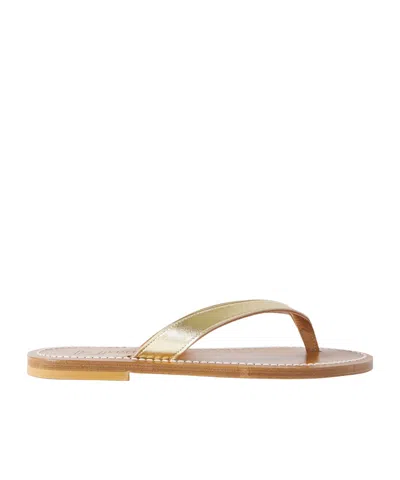 Kjacques Metallic Leather Sandals In Purple