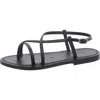 Kjacques K. Jacques Women's Muse Leather Strappy Flat Thong Sandals In Black