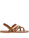 Kjacques Nemesis Strappy Flat Sandals In Pul Naturel
