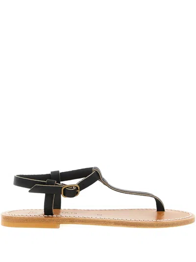 KJACQUES PETRONE LEATHER BUCKLE SANDALS