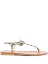 Kjacques Picon Flat Sandals In Animal Print