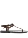 Kjacques Picon Flat Sandals In Brown