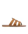 Kjacques Round-toe Flip-flops In Brown