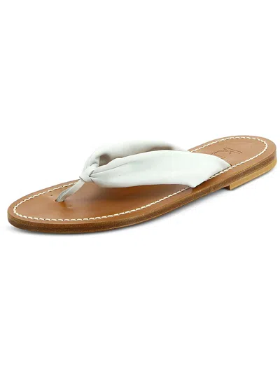 Kjacques Saba Womens Leather Slip-on Slide Sandals In Multi