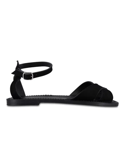 K.jacques Saint Tropez Black Ankle Strap Sandals