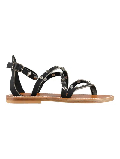 K.jacques Saint Tropez Black Open Toe Sandals