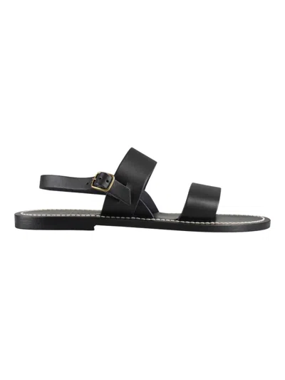 K.jacques Saint Tropez Black Slingback Sandals