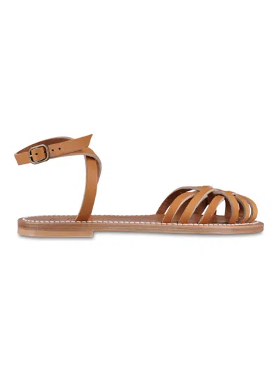 K.jacques Saint Tropez Brown Leather Sandals