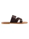 K.jacques Saint Tropez Dark Brown Slip On Sandals In Dark Brown