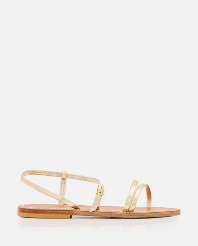 K.jacques Saint Tropez Golden Open Toe Sandals