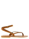 K.jacques Saint Tropez Brown Ankle Strap Sandals In Brown