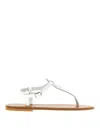 Kjacques Dionysos Decorative-strap Flat Sandals In White