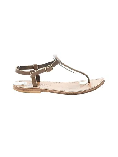 Pre-owned Kjacques Sandals In Tan