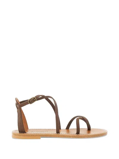 Kjacques Strappy Buckle-fastening Sandals In Brown