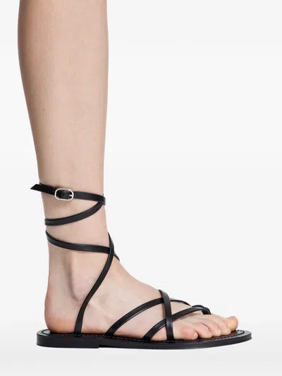 Kjacques Strappy Zenobie Sandals In Black