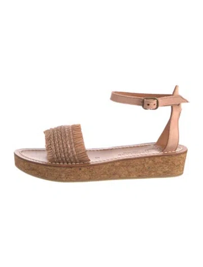 Pre-owned Kjacques Suede Espadrilles In Pink